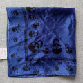 Calcanhares de cetim de poliéster azul Scarf